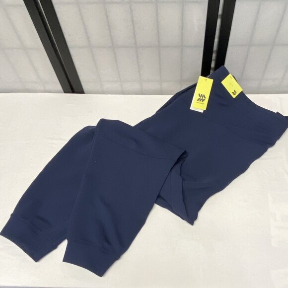 All in Motion Waffle Knit Zip Pocket Drawstring Waist Jogger Navy NWT XXL - Picture 11 of 12